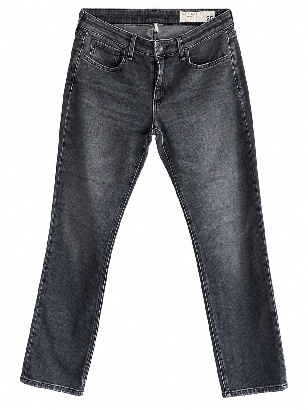 Rag & Bone Dre Slim Boyfriend Jeans Night Rider Gray Size 25